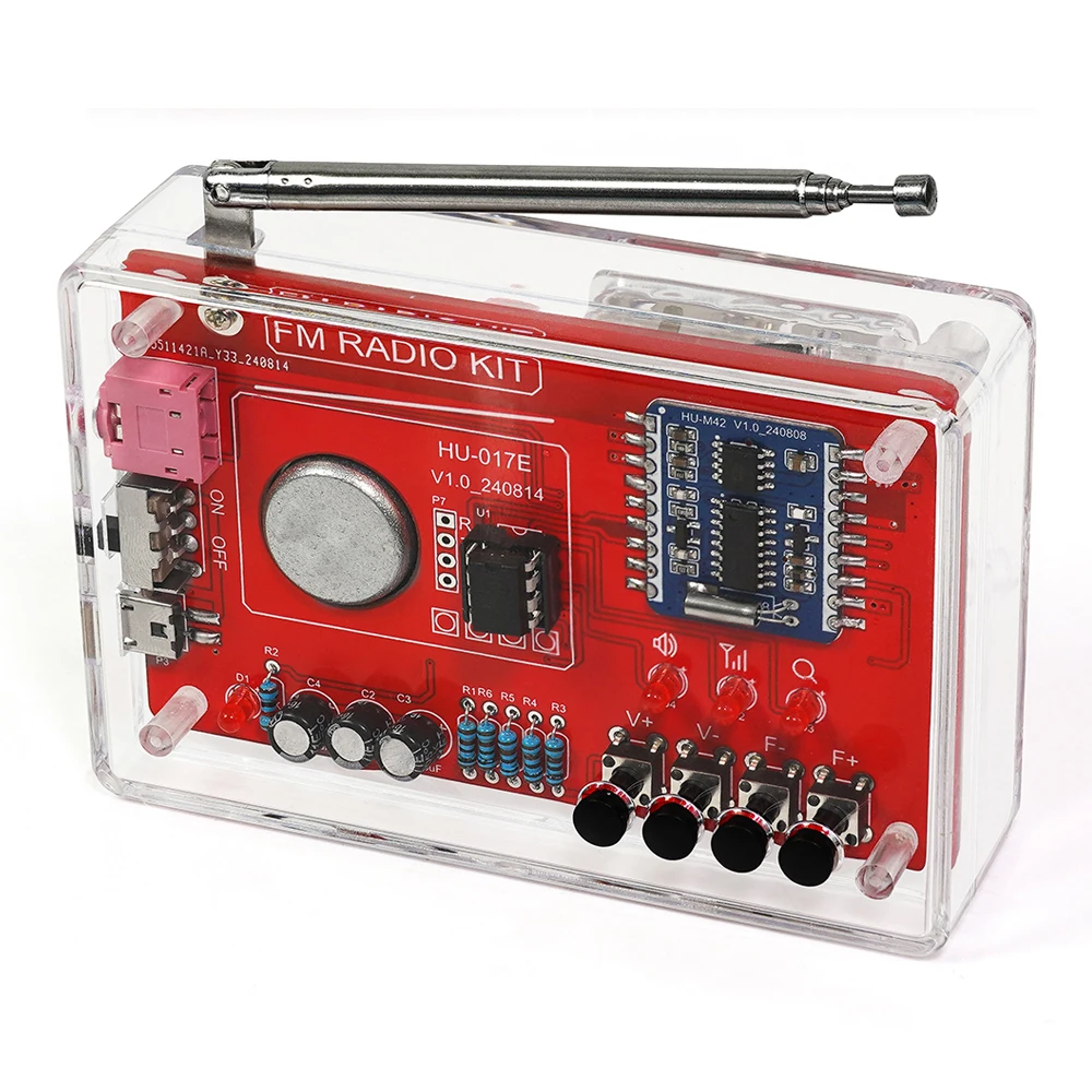 Простой комплект FM-радио DIY электронный регулируемый 87-108 МГц RDA5807 светодиодный