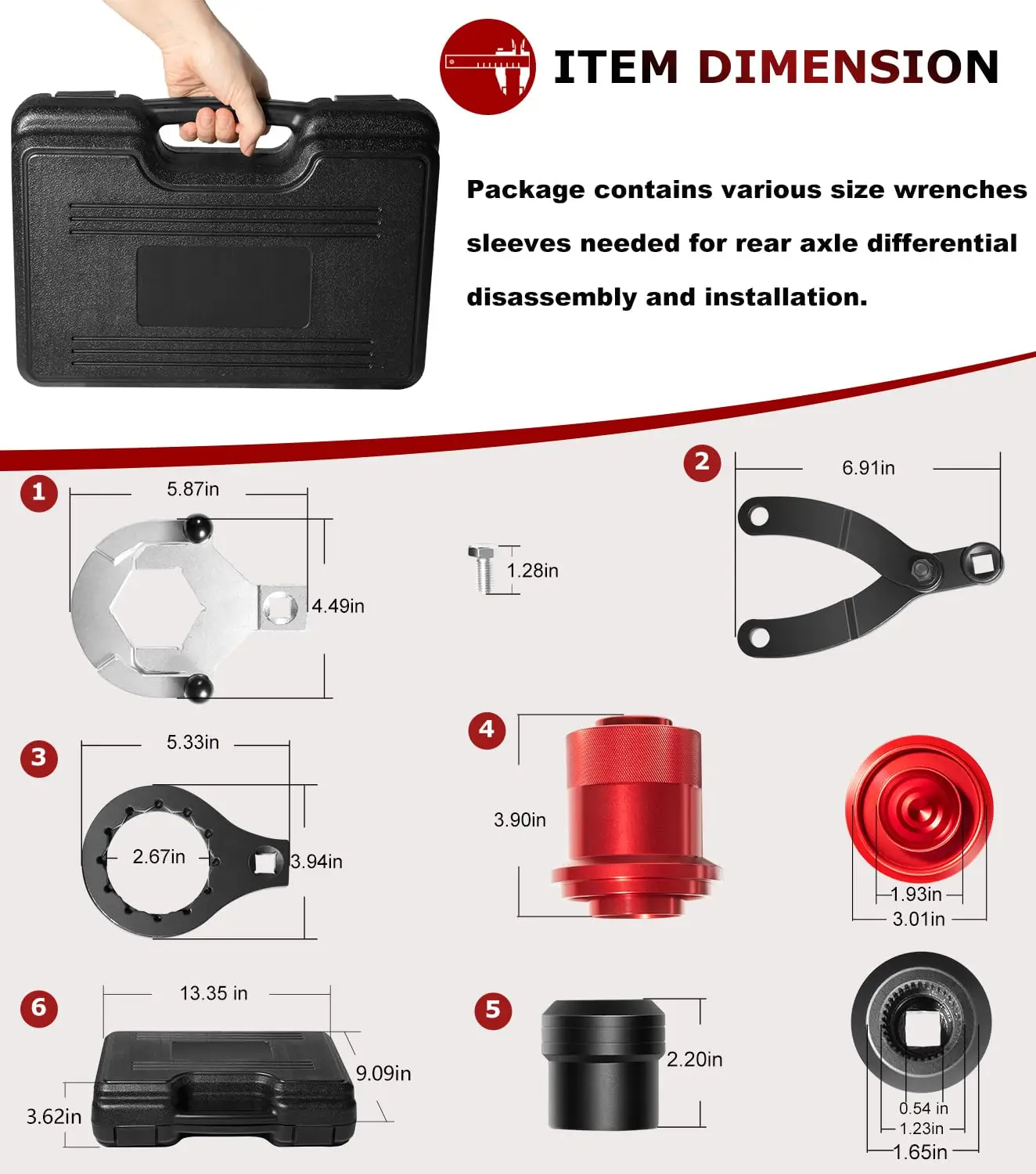 Набор инструментов для снятия установочного дифференциала заднего привода BMW X3 X5