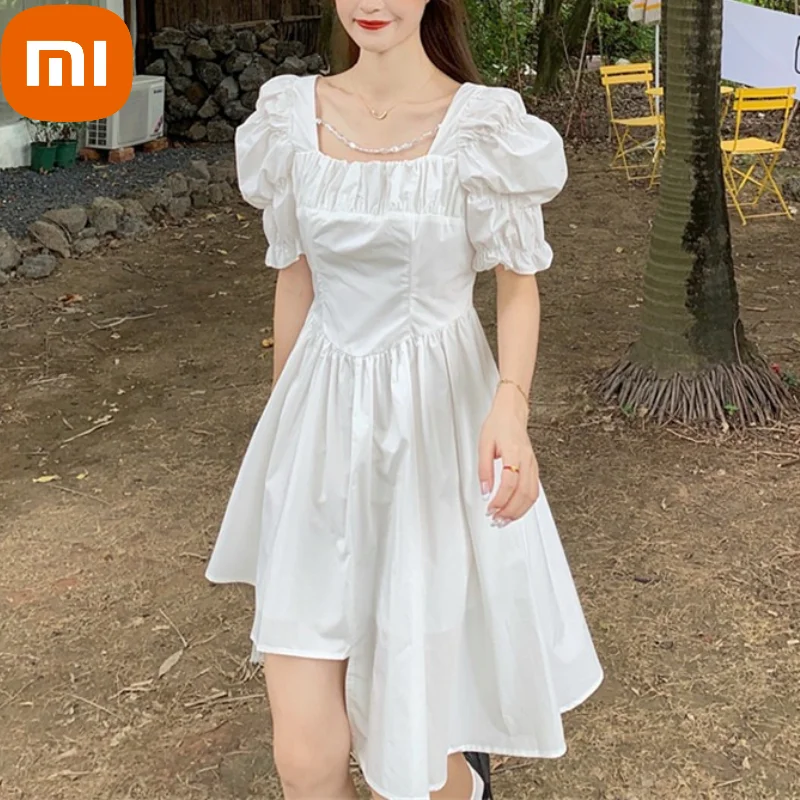 

Женское элегантное милое платье Xiaomi, корейское модное повседневное цельное платье, летнее лоскутное платье принцессы, сказочный винтажный ...