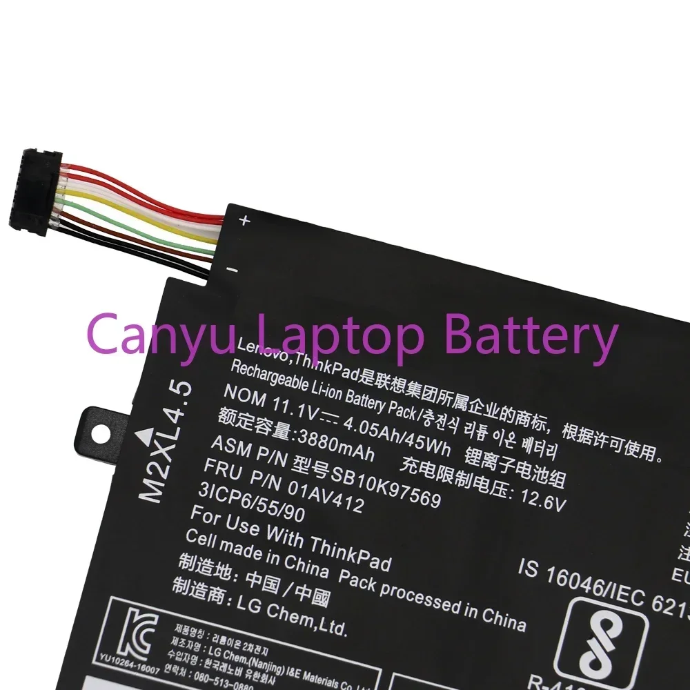 Новый аккумулятор для ноутбука 01AV411 01AV412 01AV413 Lenovo Thinkpad E470 E470C серии E475SB10K97568 SB10K97569 45
