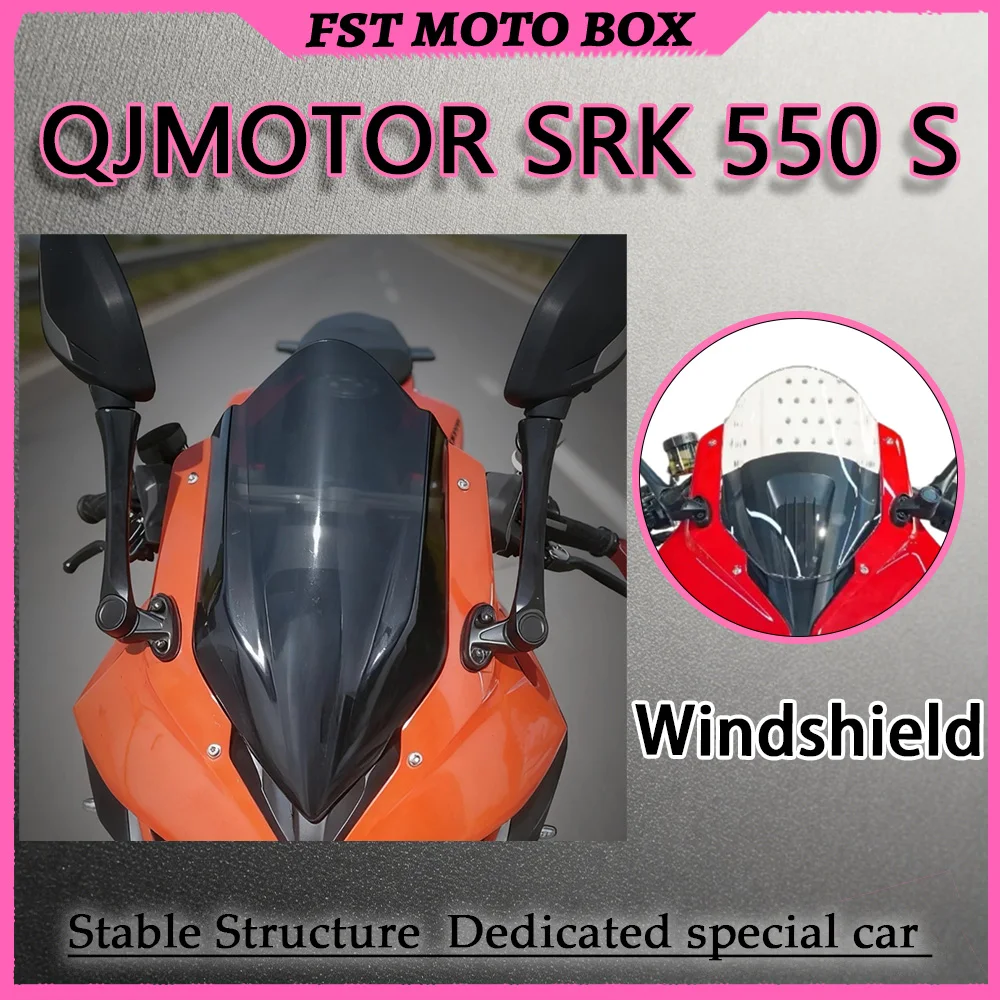 Фото Для QJMOTOR SRK 550 S: Модифицированное гоночное увеличенное ветровое стекло, агрессивный дизайн передней части, аксессуар для улучшения стиля. №1