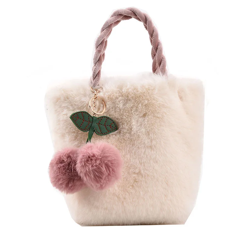 

2022 New Furry Bags for Women Small Bag Plush Tote Bag Handbags Cute Clutch Wholesale Purses
