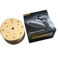 3060 pcs finnish mirka 6 inch dry sandpaper 150mm grinding discs gold polishing round flocking sand paper for car putty sanding
