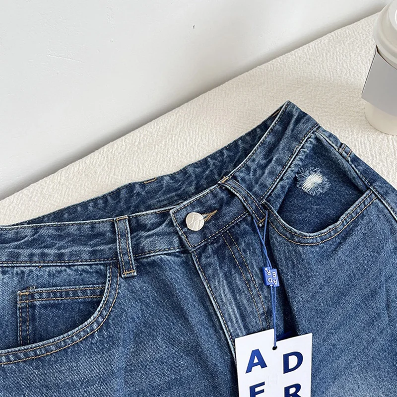 ADER ERROR Jeans Men's Loose Casual Shredded Straight Fit Ader Error Women's Jeans