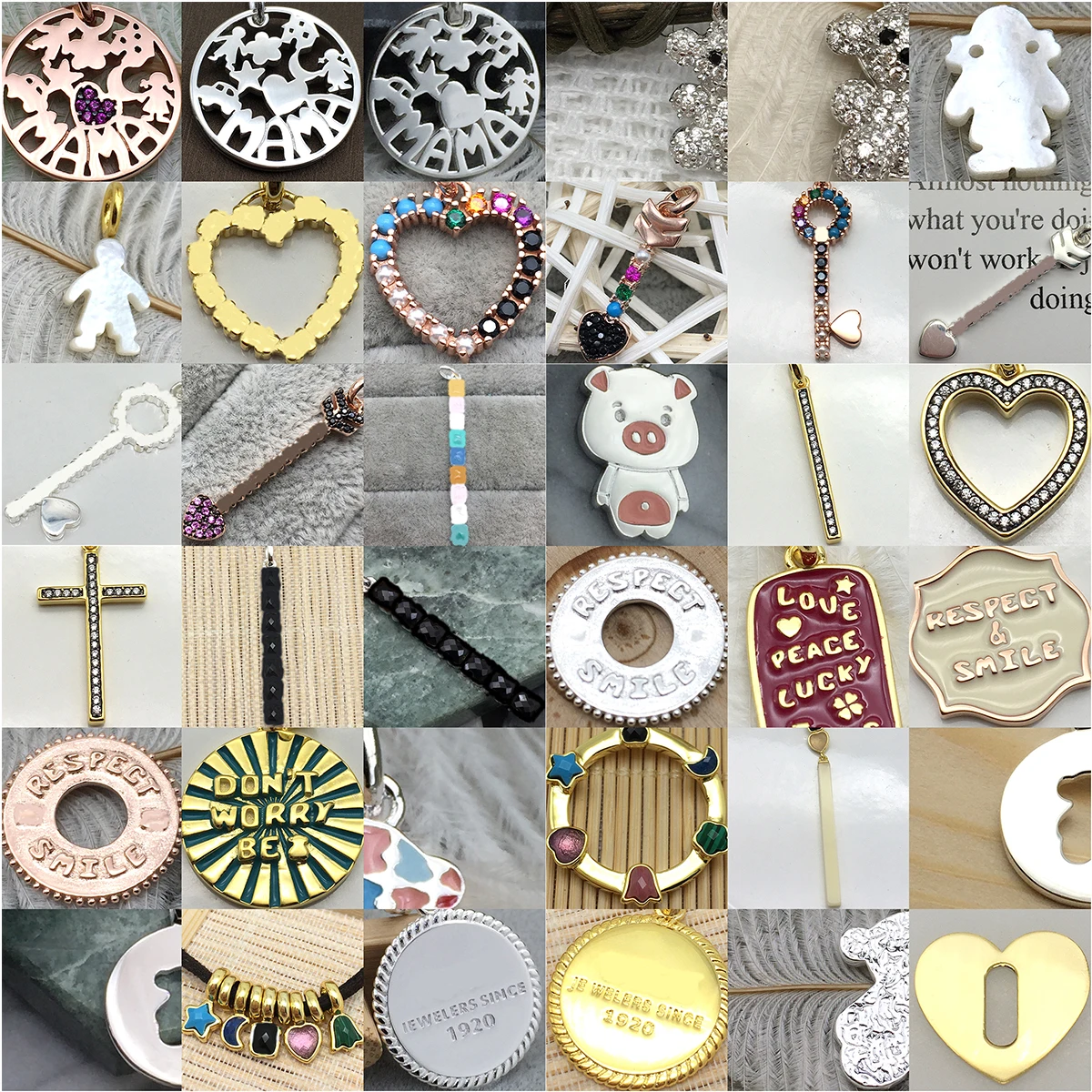 

2022 S925 Sterling Silver DIY Hand Braided Rope Accessories Round Bead Bell Pendant Bracelet Pendant