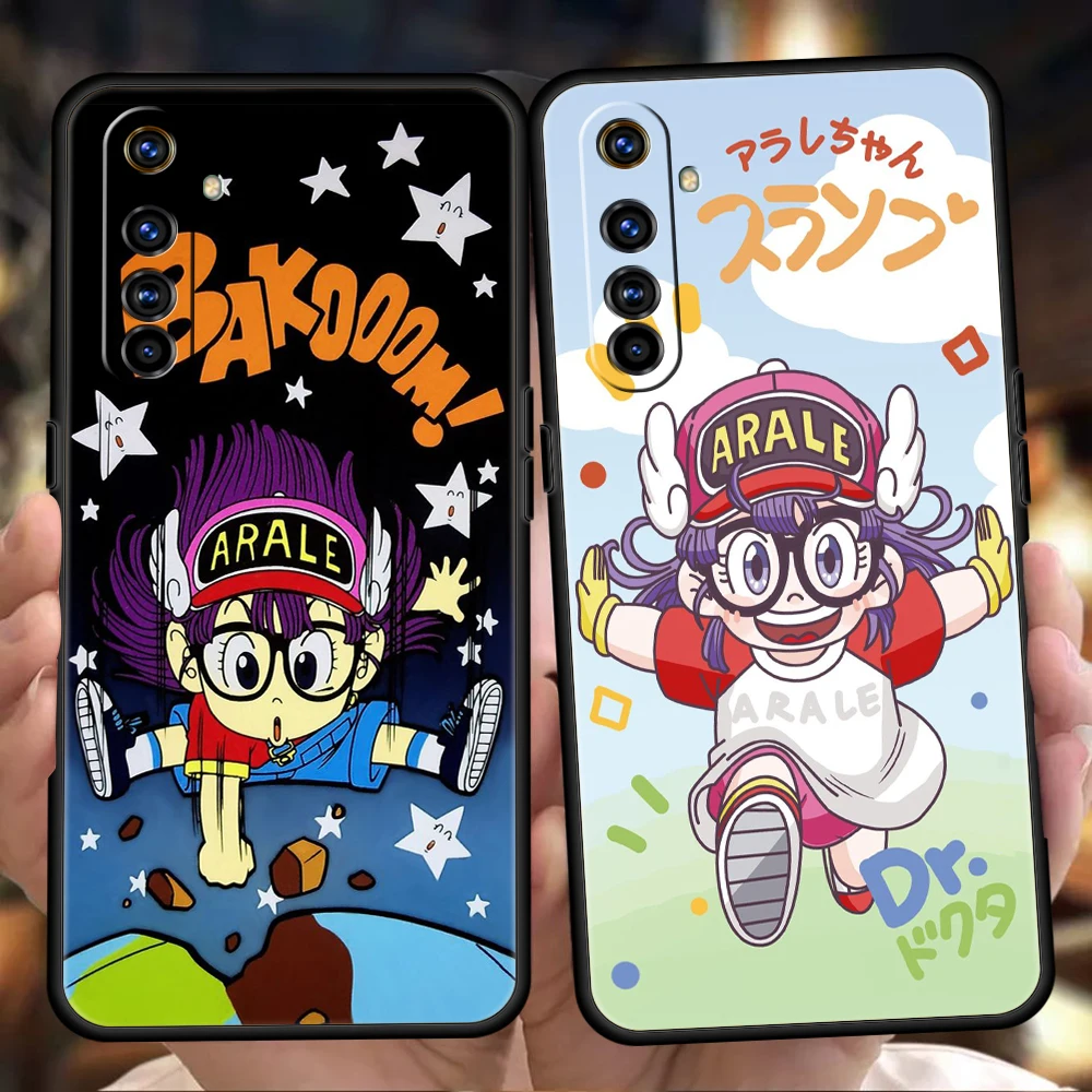 

Dr Slump Arale чехол для телефона для Realme 8 9 Pro Plus 8i 9i 6 7 GT2 C21 C25 C3 C11 Pro 5G роскошный противоударный силиконовый чехол Fundas Bag