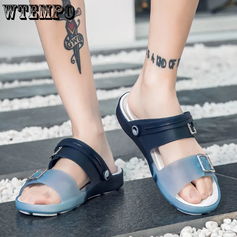 

Men's Slippers Summer Beach Shoes Outdoor Sandals Anti Slip Anti Odor Wear-resistant Flip Flop Sandals Men Luxury Sandals