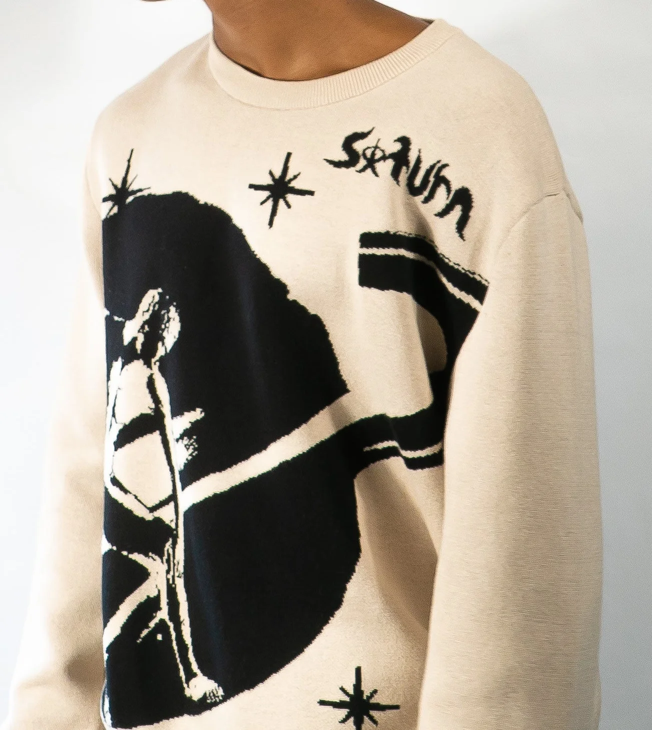 

traf y2k Women's sweater jacquard jumper vintage pullovers clothes Long Sleeve Vintage Hip Hop Punk Dark Top back school fit