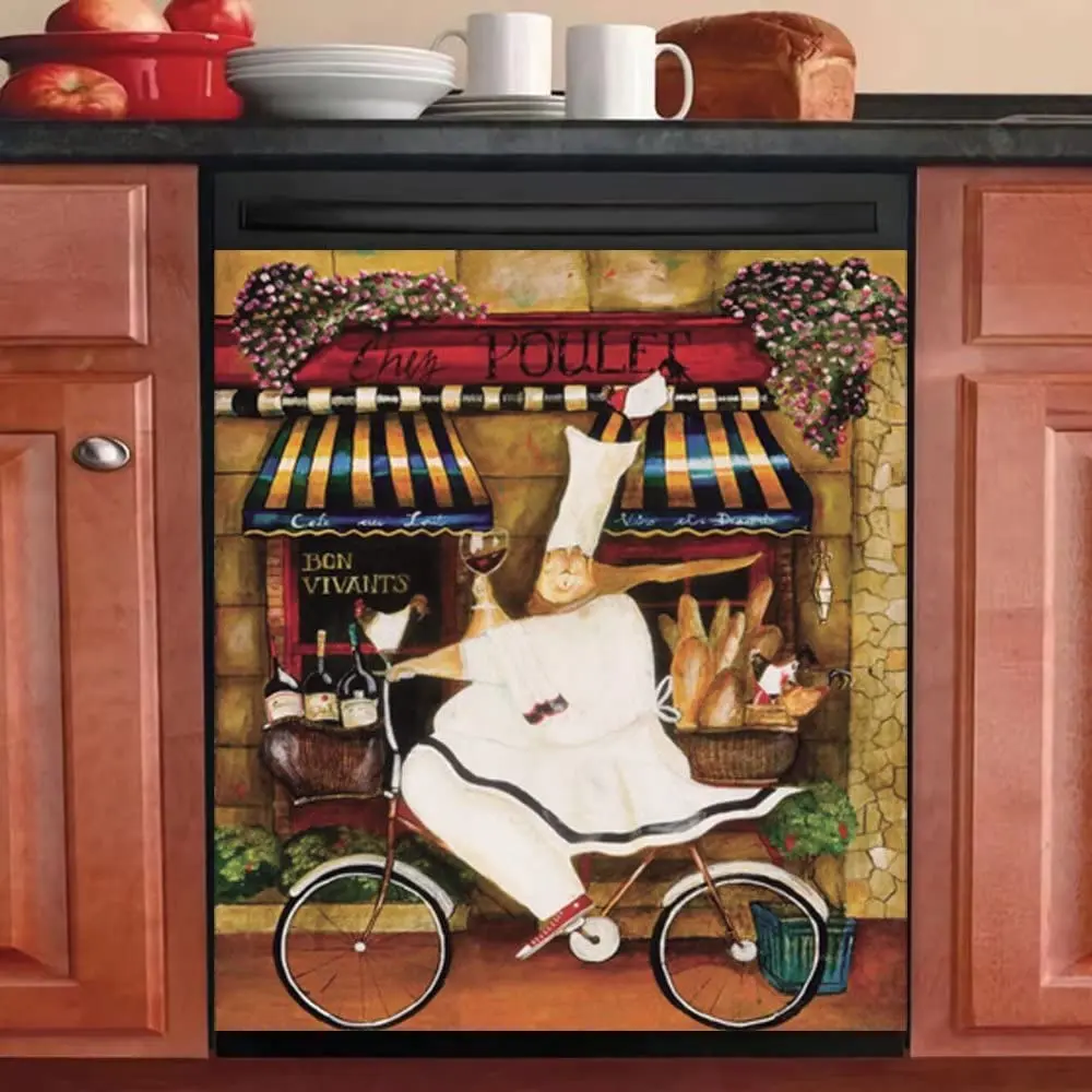 

Магнитная Крышка для входной двери шеф-повара, домашний декор, наклейка на панель холодильника для кухни, хлеба, наклейка на холодильник, де...