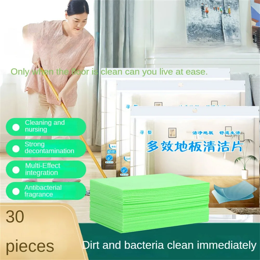 

30pcs Cleaning Sheet Floor Cleaner Mopping Floor Wiping Wooden Floor Tiles Porcelain Cleaner Powder Cleaning Household Hygiene