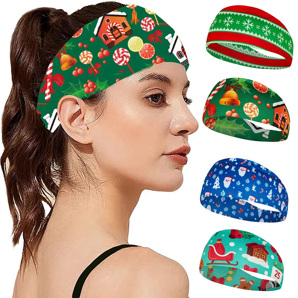

Christmas New Female Yoga Running Headband Sports Fitness Sweat-absorbent Headscarf Hairband Head Band Hat Opaska Do Wlosow