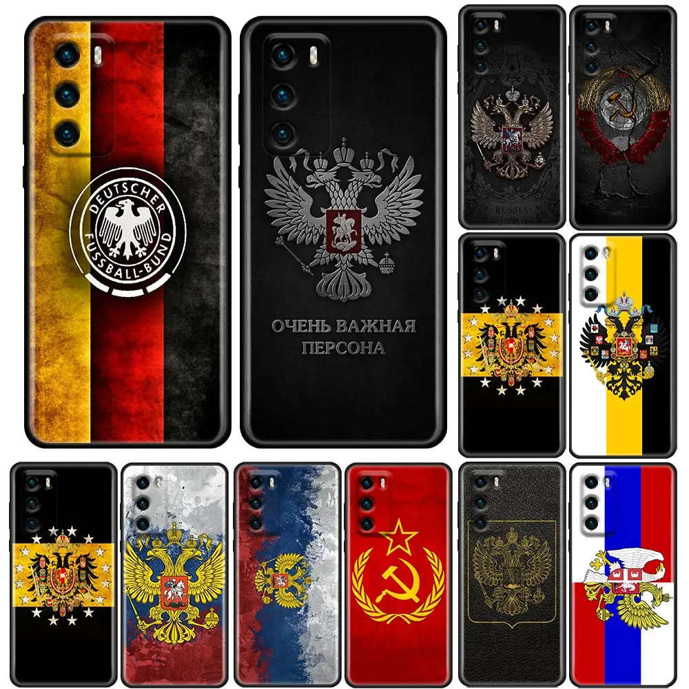 

Funda Case For HUAWEI P50 P40 P30 P20 P10 P9 P8 Plus MATE 30 20 20X 10 9 8 Pro Lite Case Capa Flag Of The Russian Federation