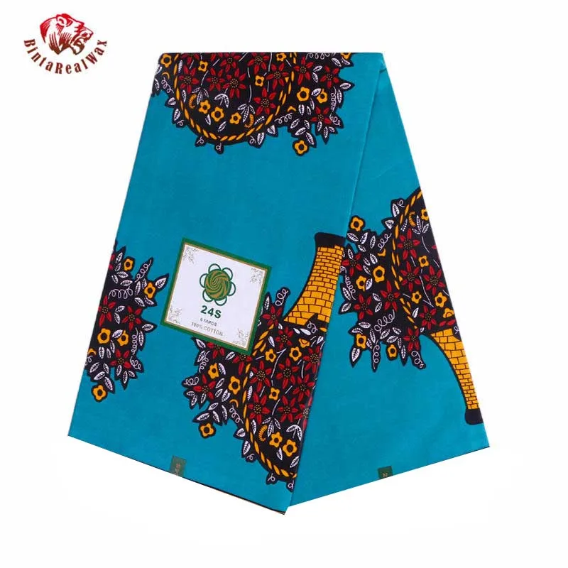 2022 Hot Selling Africa Cotton Fabric Bazin Riche African Wax Clothing Ankara for Wedding Dress 24FS1100 | Дом и сад