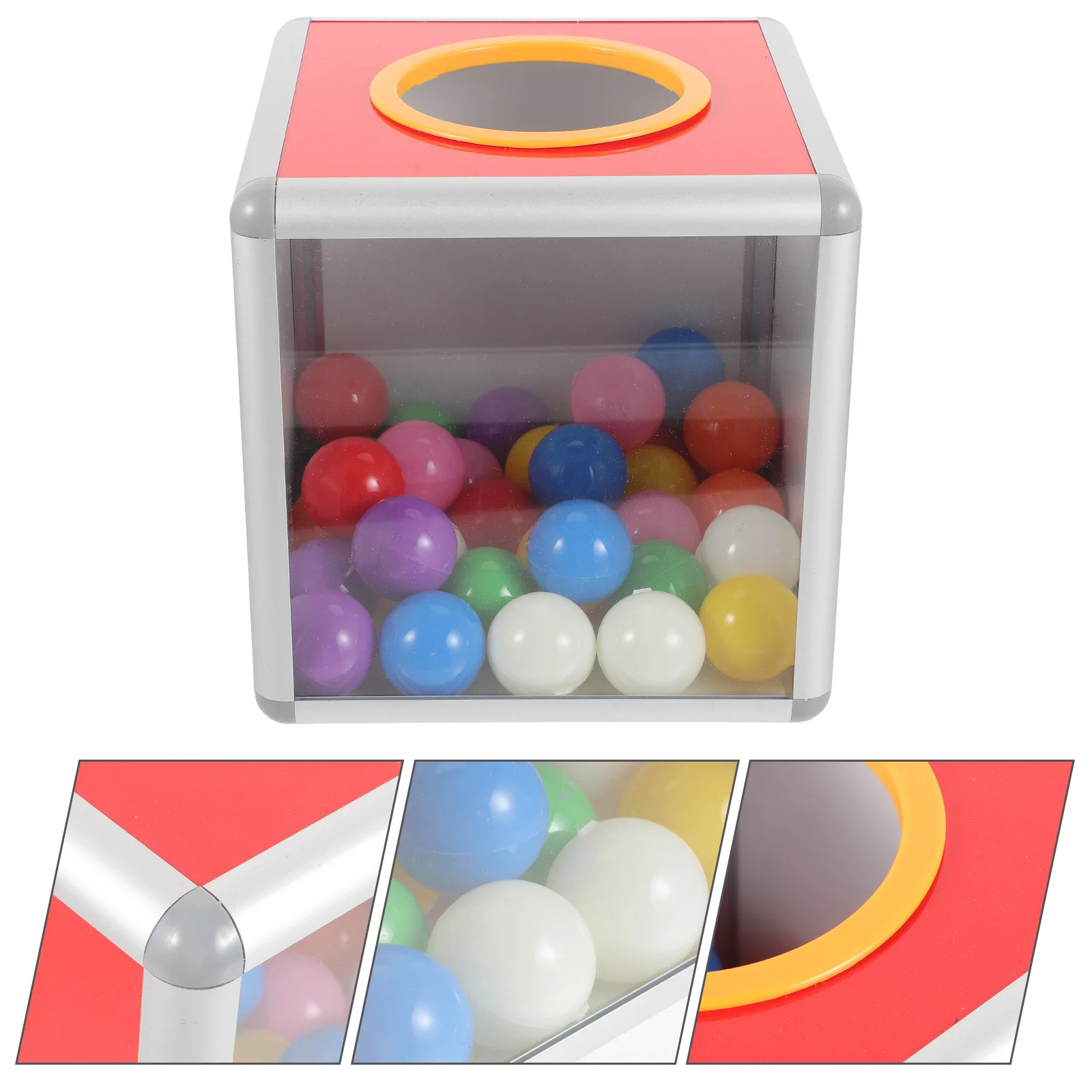 

1 Set of Lottery Box Business Donation Box Cubic Raffle Box Lottery Balls Storage Container