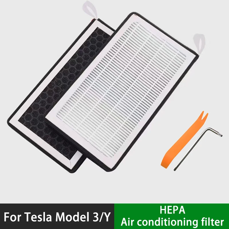 

Фильтры HEPA для Tesla Model 3 Model Y, сменные фильтры с активированным углем для кондиционера, 2 шт.
