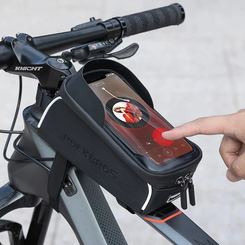 

Велосипедная сумка ROCKBROS, водонепроницаемая рама для сенсорных экранов, чемодан для телефона, органайзер для хранения инструментов для горн...