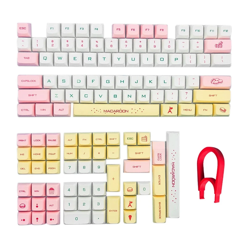 

125 клавиш PBT Keycap XDA профиль английский Макарон стиль персонализированные колпачки клавиш для Cherry MX Переключатель механическая клавиатура