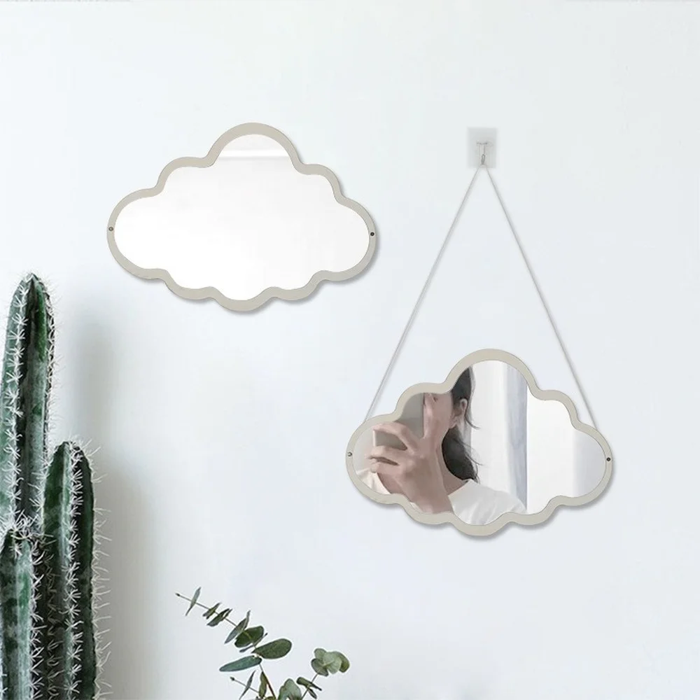 

Ins Children's Baby Room Wall Decoration DIY Moon Butterfly Crown Rabbit Shape Home Decoration Acrylic Decorative Cloud Mirror