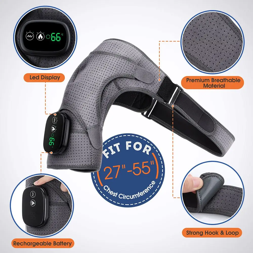 

Relief Vibration Orthopedic Arthritis Support Belt Electric Heating Shoulder Brace Joint Massager Smart Controller Belt