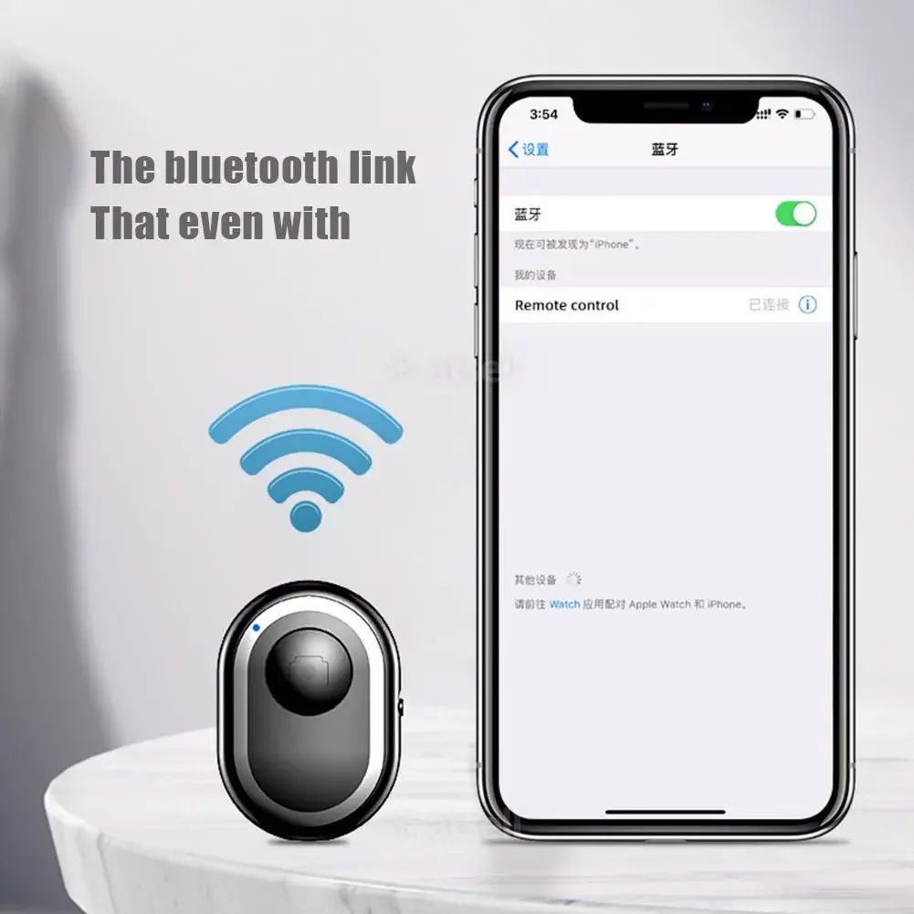 

Mini Bluetooth-compatible Wireless Controller Self-timer Stick Remote Control Button For Camera Trigger Release Selfie For iOS A