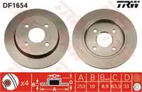 

DF1654 rear brake disc mirror FOCUS