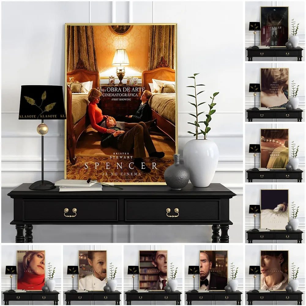 

Spencer Fictional Historical Biography Film Art Print Poster Movie Character Illustration Canvas Painting Decor Wall Stickers