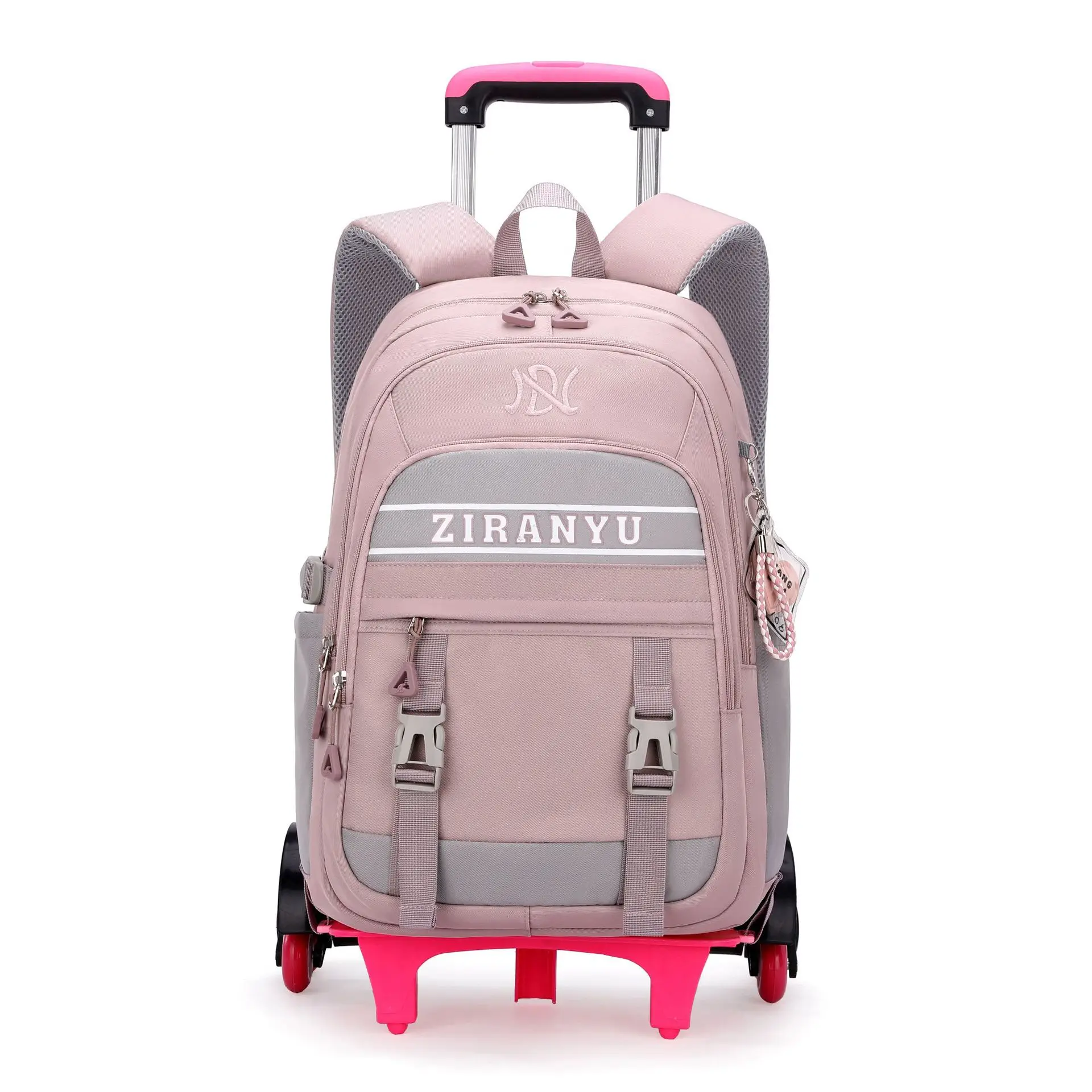 Removable wheels Kids school bags for girls Trolley Schoolbag Luggage Book Bag Backpack princess Children School Bags 2/6 Wheels