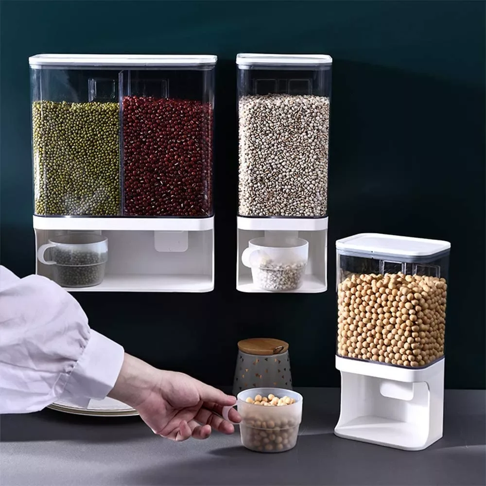 

2022 Dispenser Convenience Rice Storage Box Dispenser Container For Cereal Rice Candy