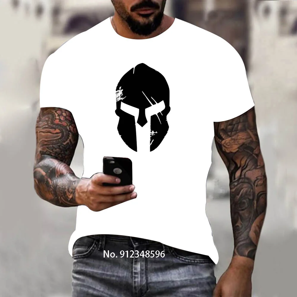 Новинка лета 2022 футболка с 3D принтом спартанцев для мужчин и женщин