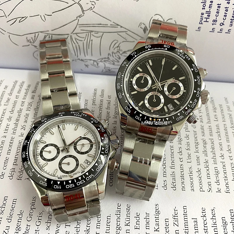 Top Luxury Brand Automatic Men's woman Watch Wristwatch Mechanical Watches Clock Man Day Calendar Montre Homme Male Panda Reloj