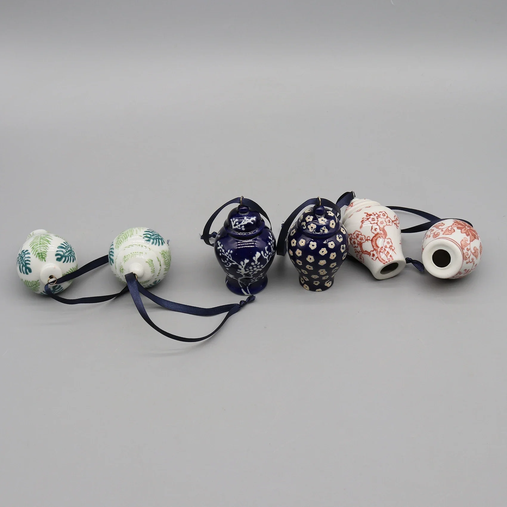 Керамические Подвески набор из 6 Мини керамических банок рождественские