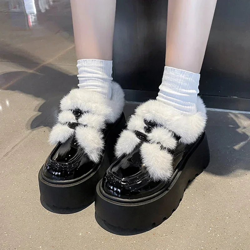 Осень и зима в британском стиле 2024 новые знаменитые теплые меховые хлопковые