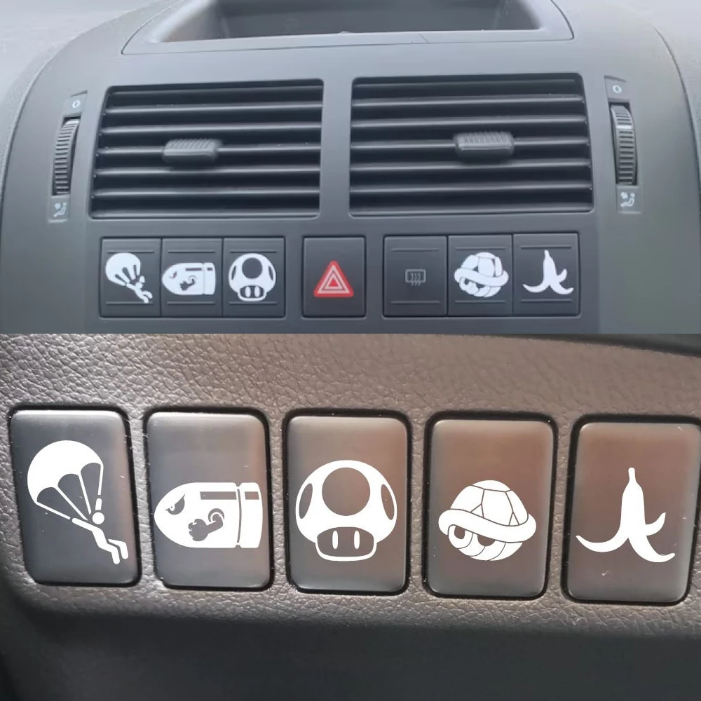 Забавные автомобильные наклейки набор из 5 пустых кнопков на приборную панель