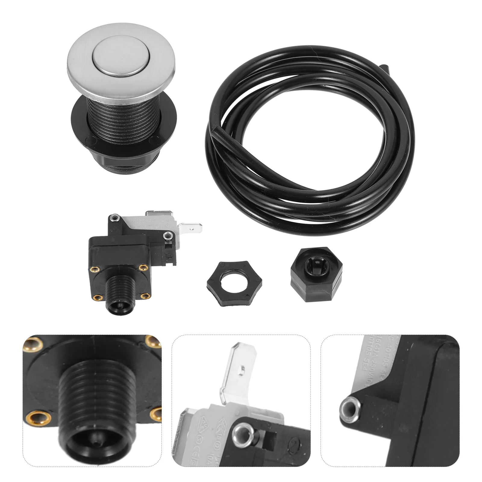 

Switch Disposal Air Garbage Bathtubswitches Kit Sink Button Parts Hose Supplieswaste Disposerbuttons Set Accessories Cordless