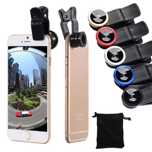 3 in 1 Fish Eye Lens Wide Angle Macro Fisheye Lens 0.67x Zoom With Clip For iPhone Huawei SmartPhone in USA (United States)