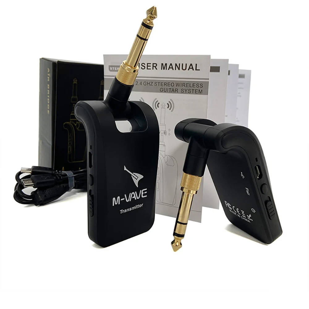 Wireless Guitar Transmitter Receiver Stereo 2 In 1 Plugs 6 Channels Guitar Wireless