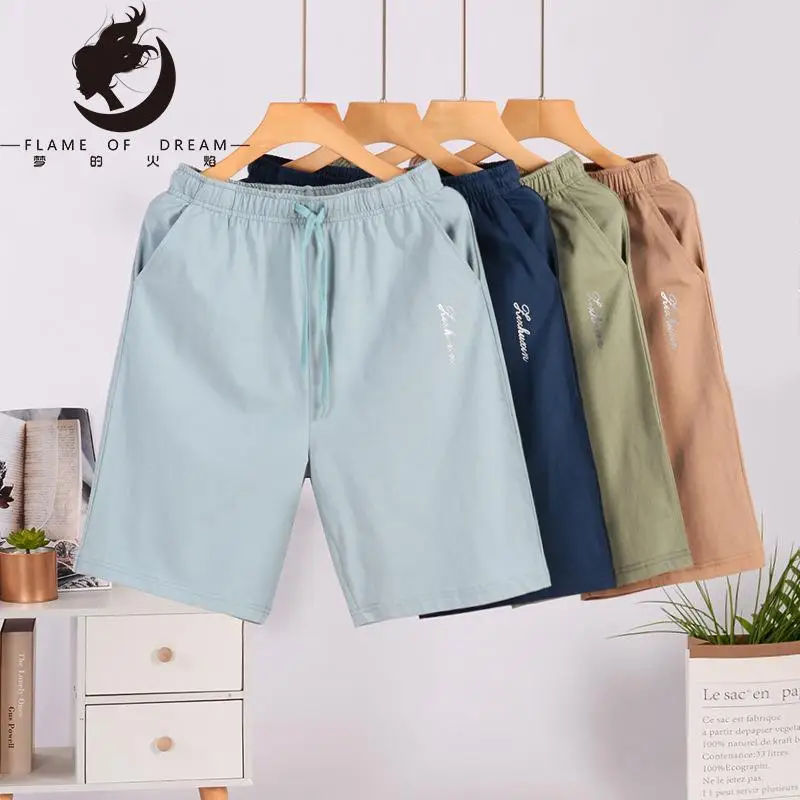 

Flame Of Dream Spring And Summer Pajamas Cotton Home Pants Men's Pajamas Can Wear Outside Large Pajamas Home Shorts 22855