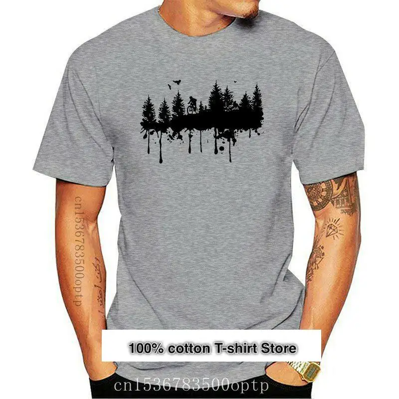 

Wolfride-camiseta técnica de rendimiento de bicicleta de montaña, impresión forestal, nueva