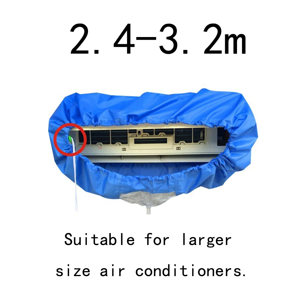 

Large 3.2m Air Conditioner Cover Washing Mounted Quality Double Layer Thickening PVC Protective Dust Cleaner Bag Tightening Belt