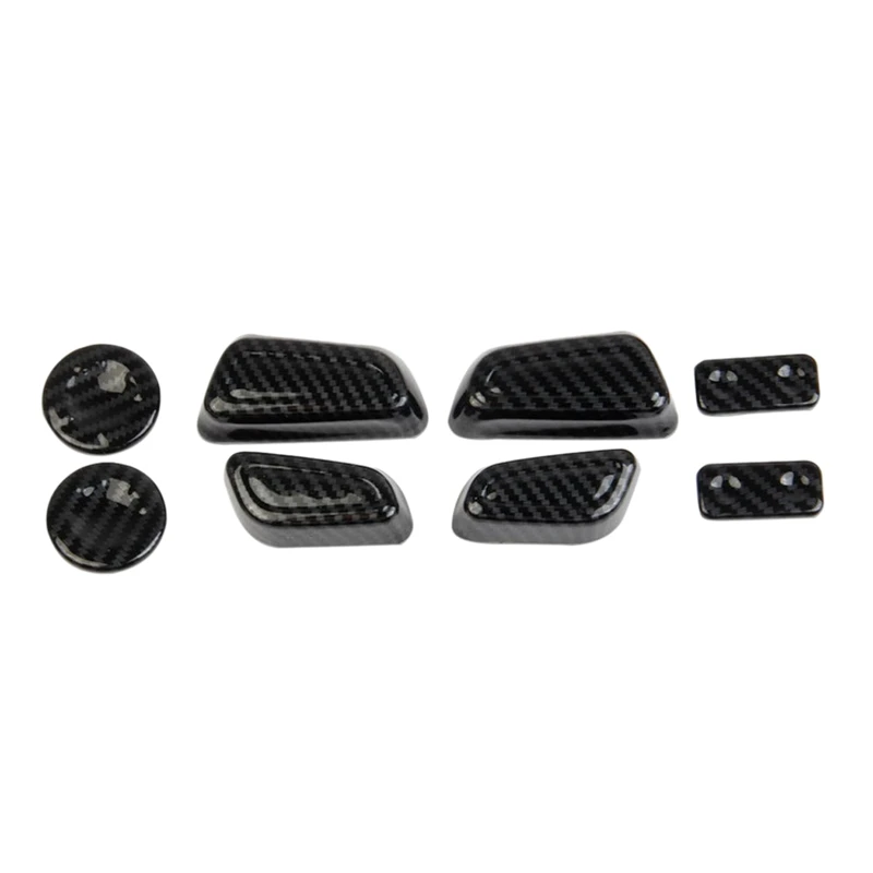 

For Toyota- 2022 Car Carbon Fiber ABS Seat Adjustment Knob Button Switch Decoration Cover Trim Stickers