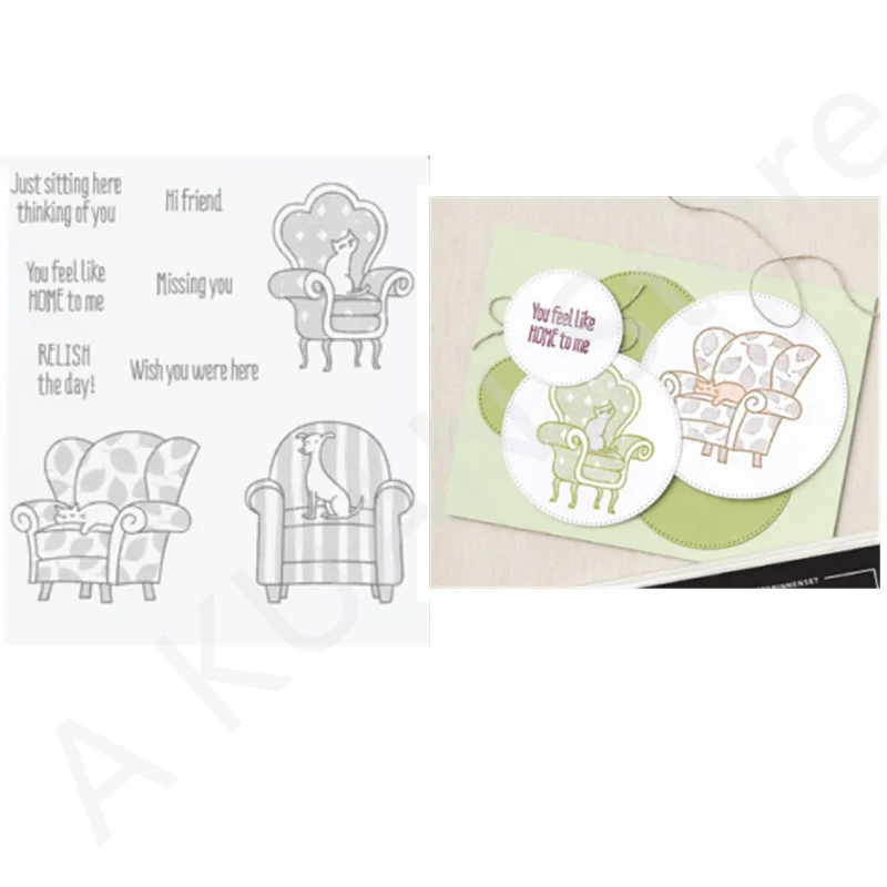 

2022 New Arrival Sofa Metal Cutting Dies And Clear Stamps For DIY Scrapbooking Paper Cards Handmade Embossing Seal Crafts Knife