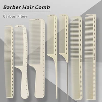 hot sale carbon fiber hair cutting comb professional salon anti static flat comb hairdresser styling tools barber comb