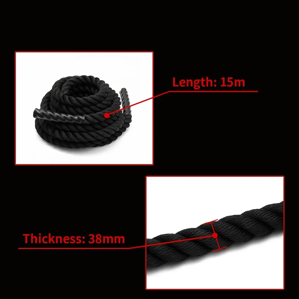 25/38 мм X 9 м/12 м боевой мощный шнур для силовых мышц тренировок в тренажерном зале