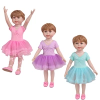 one piece kawaii dance dress shoes fits 43cm boys american doll 18 inch doll baby toy accessories free shipping