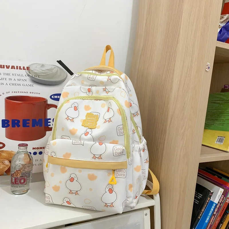 

Женский школьный ранец с мультипликационным рисунком, милые рюкзаки с надписью Love Heart, школьные портфели контрастных цветов для девочек