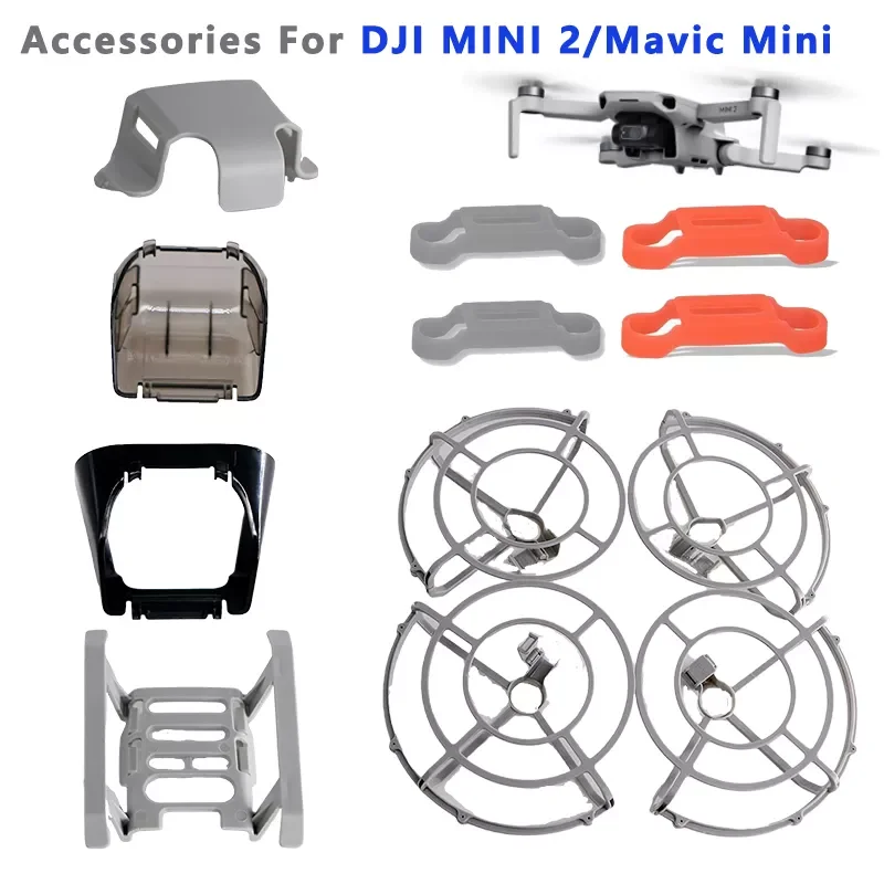 

For Mavic Mini/DJI Mini 2 /SE DroneDJI Mini 2 Landing Gear Lens Hood Props Holder Propeller Guard Battery Buckle Accessories