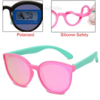 children uv polarized sunglasses kids rubber tr90 sun glasses boy girls silicone flexible baby shades eyewear oculos s10