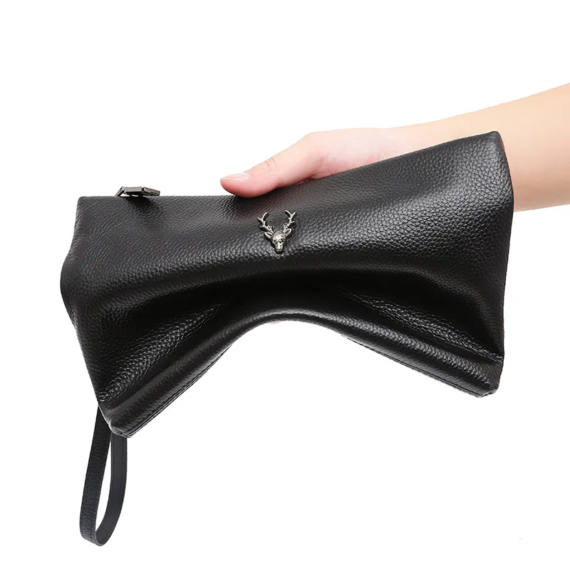 Clutch Bag Men's Money Baotou Layer Cow Pickup Bag Coin Purse Business Leather Clutch Bag Luxury Man Clutch Purse High Quality