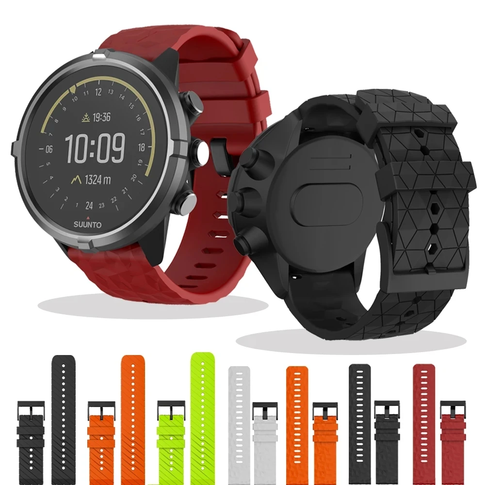

Ремешок силиконовый для suunto 9/suunto 9 baro/suunto D5, оригинальный спортивный браслет для спортивных смарт-часов Suunto 7/Spartan, 24 мм