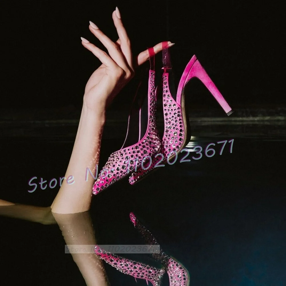 

Босоножки женские на шпильке, с кристаллами, на высоком каблуке